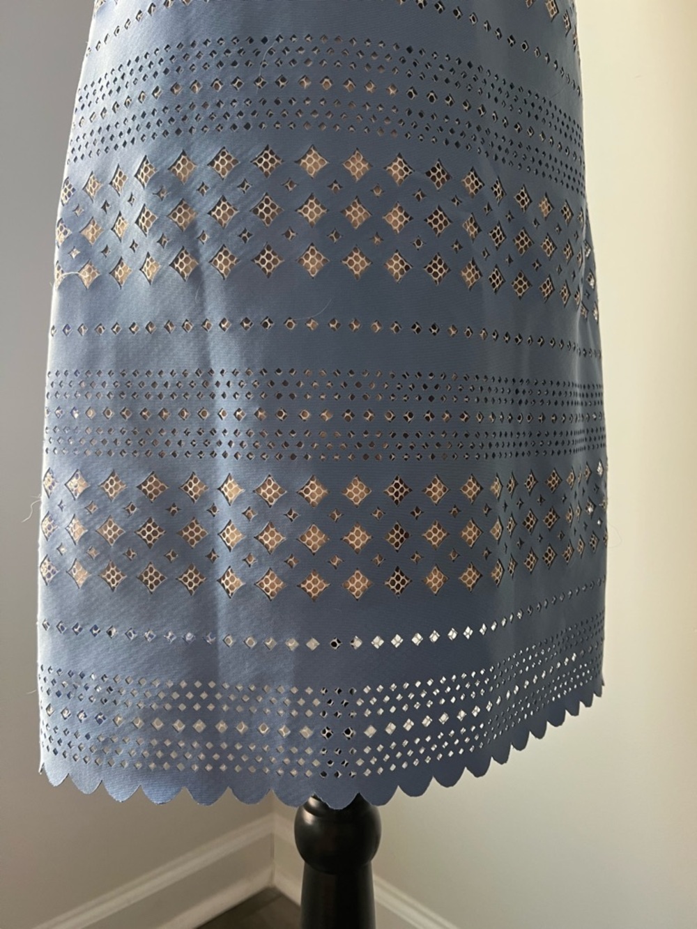 Eliza J Powder Blue Eyelet Shift Dress - 8 - Picture 6 of 9